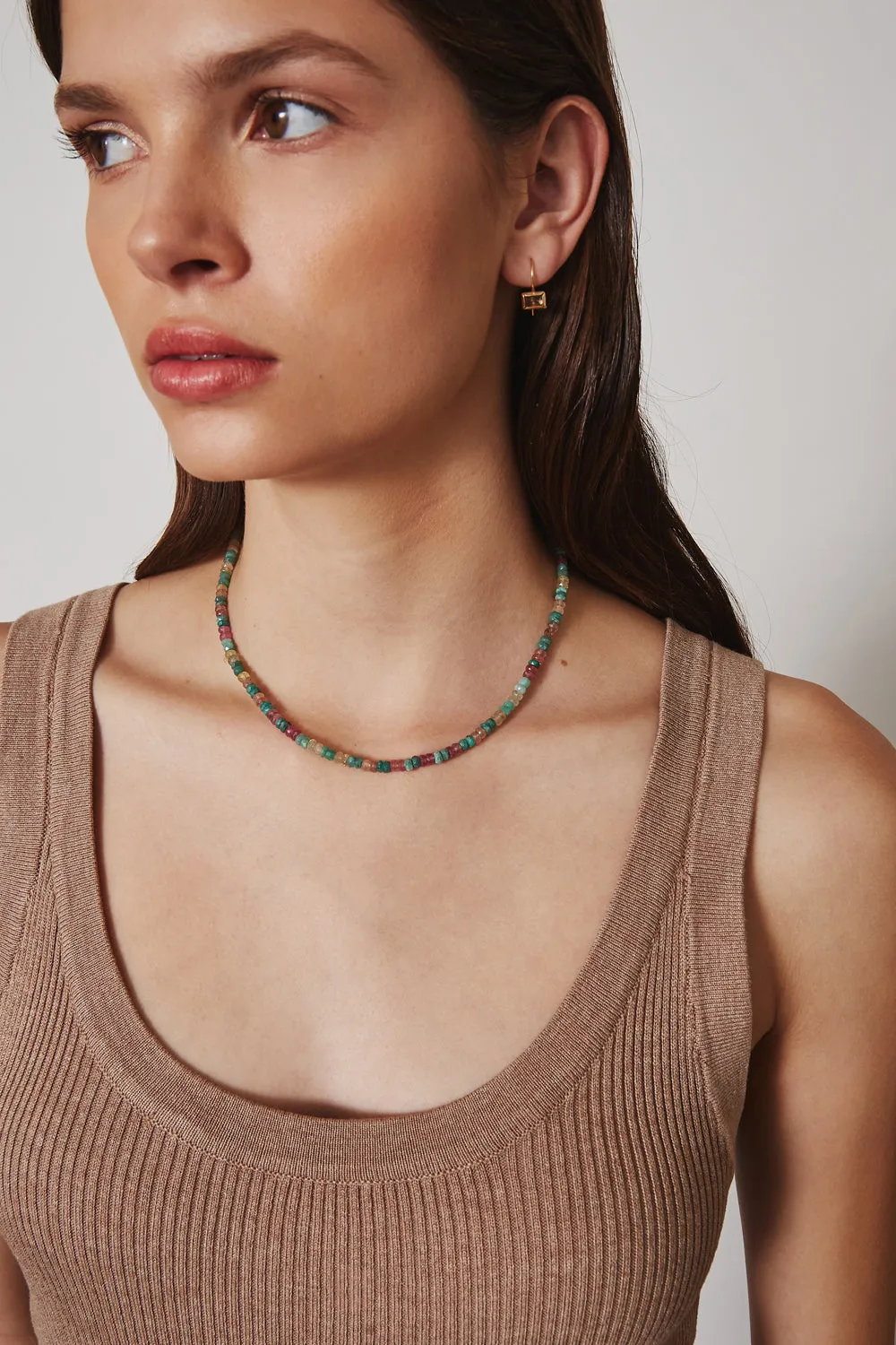 14k Emerald Mix Collar Necklace