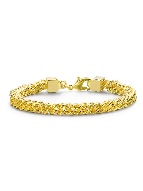 14k Gold Plated Mesh Link Bracelet