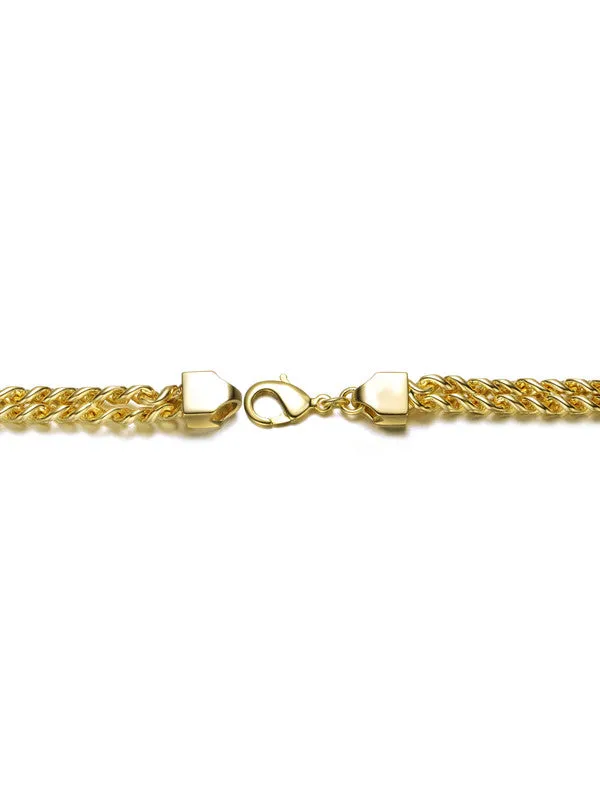 14k Gold Plated Mesh Link Bracelet