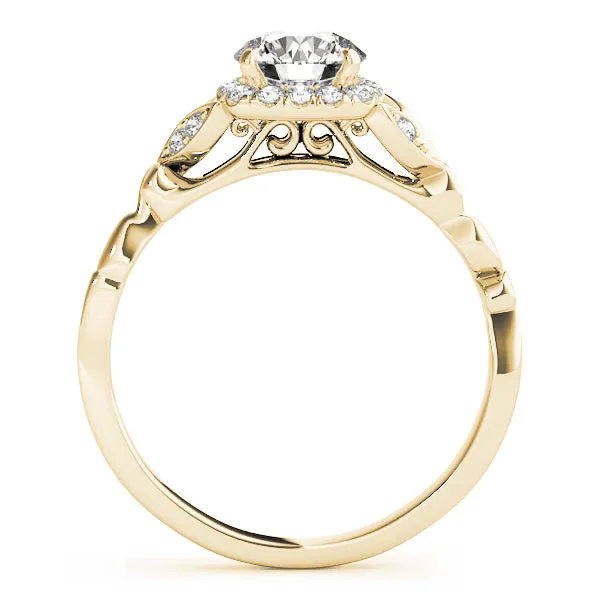 14K Halo Engagement Ring