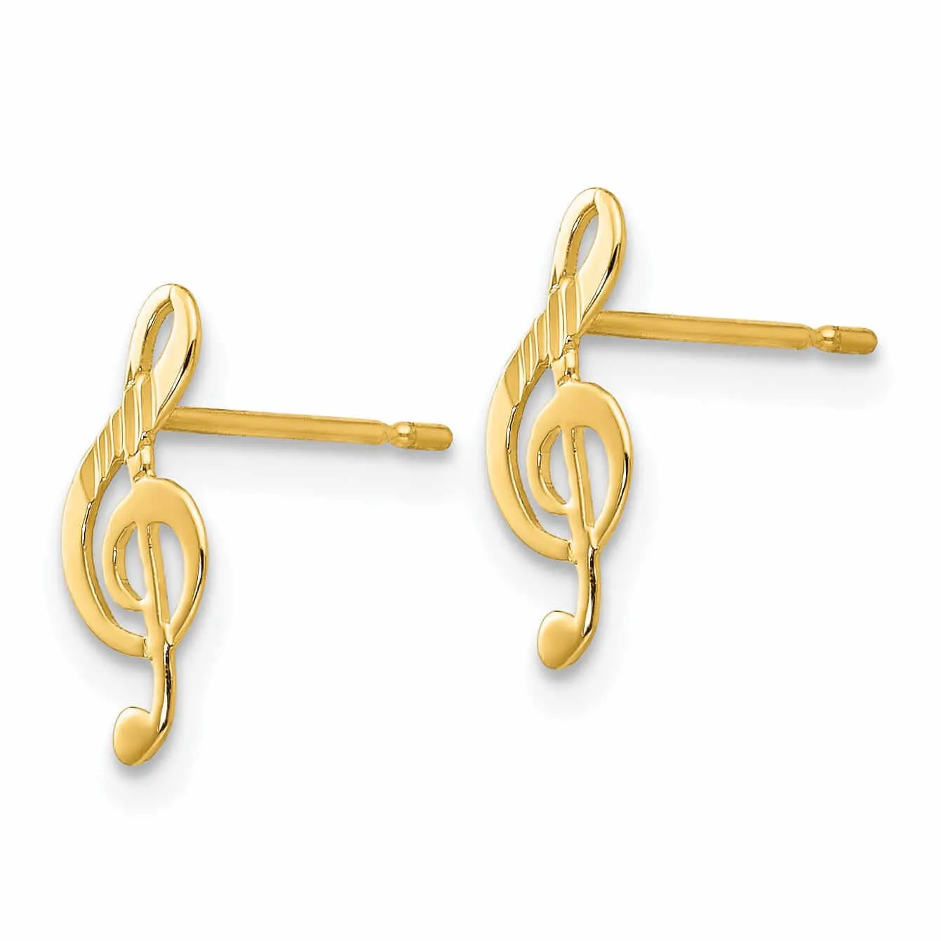 14k Madi K Music Note Post Earrings