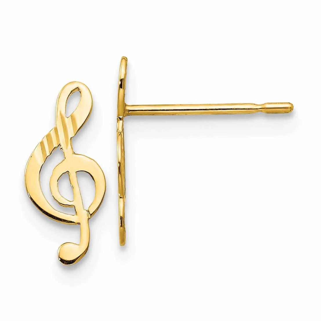 14k Madi K Music Note Post Earrings