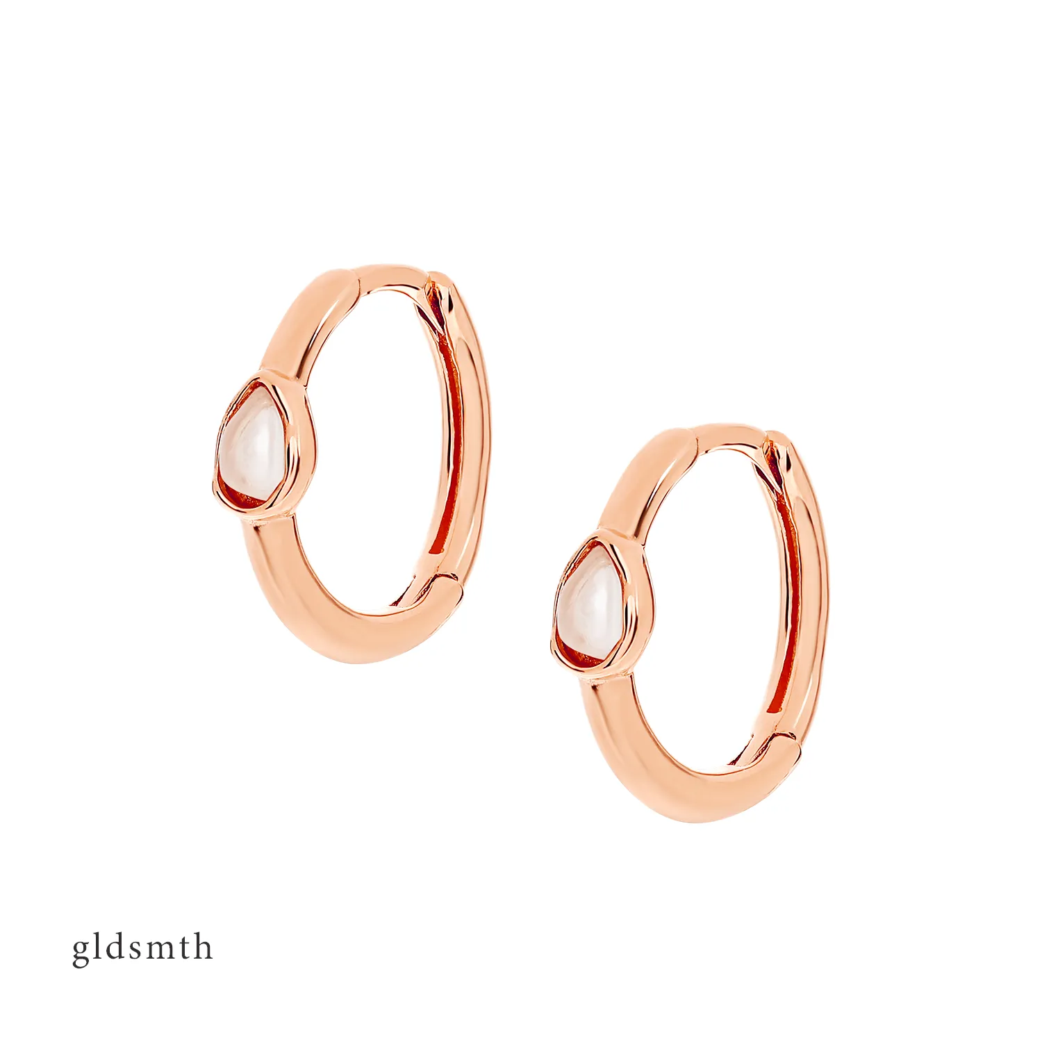 14k Rose Gold Charlotte Huggies