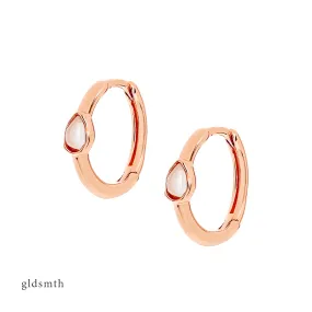 14k Rose Gold Charlotte Huggies