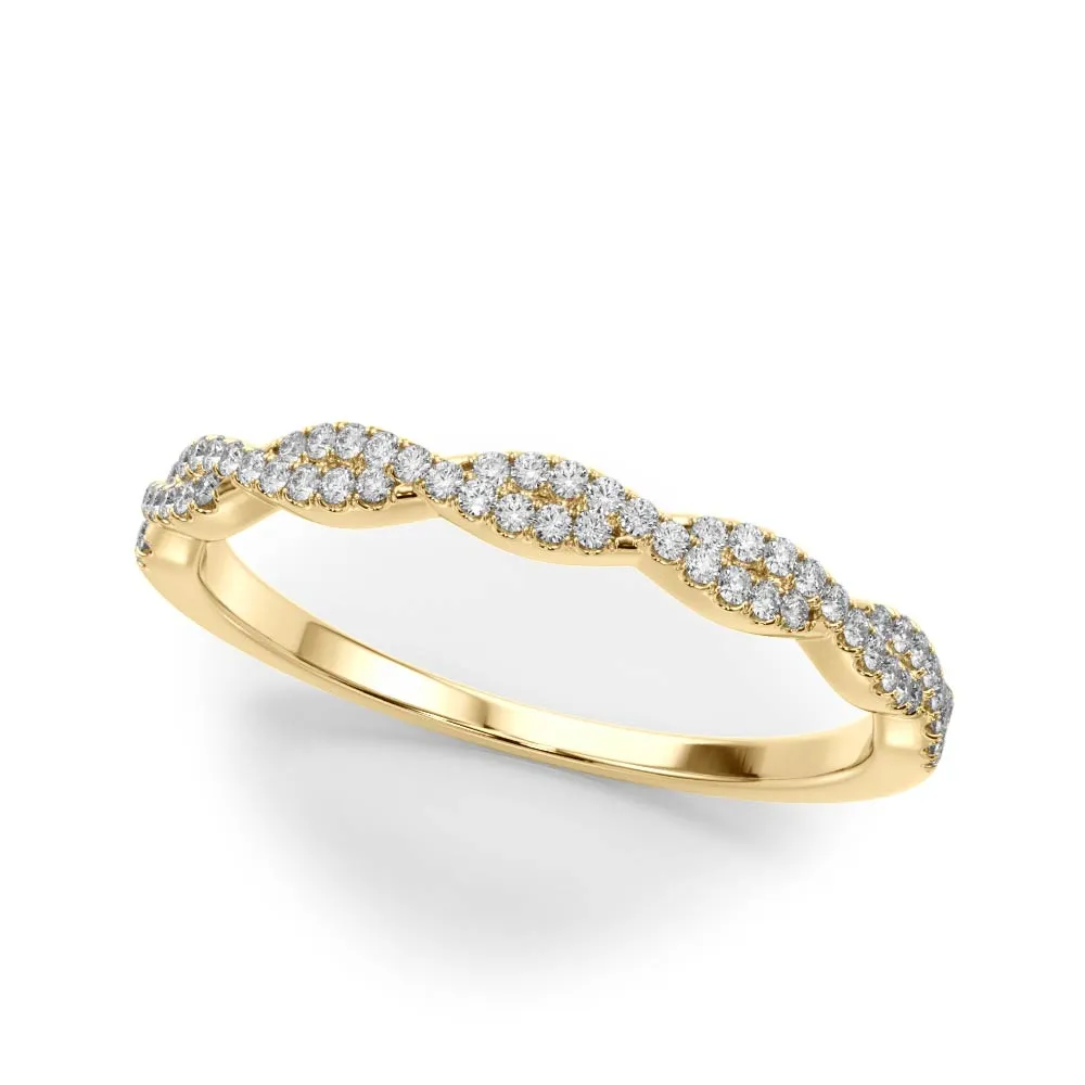 14K Twisted Ladies Wedding Band / Attachment / Stackable