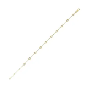 14KT Yellow Gold & Diamond Diamonds By The Yard Bracelet & Necklace Bracelet  - 1 ctw