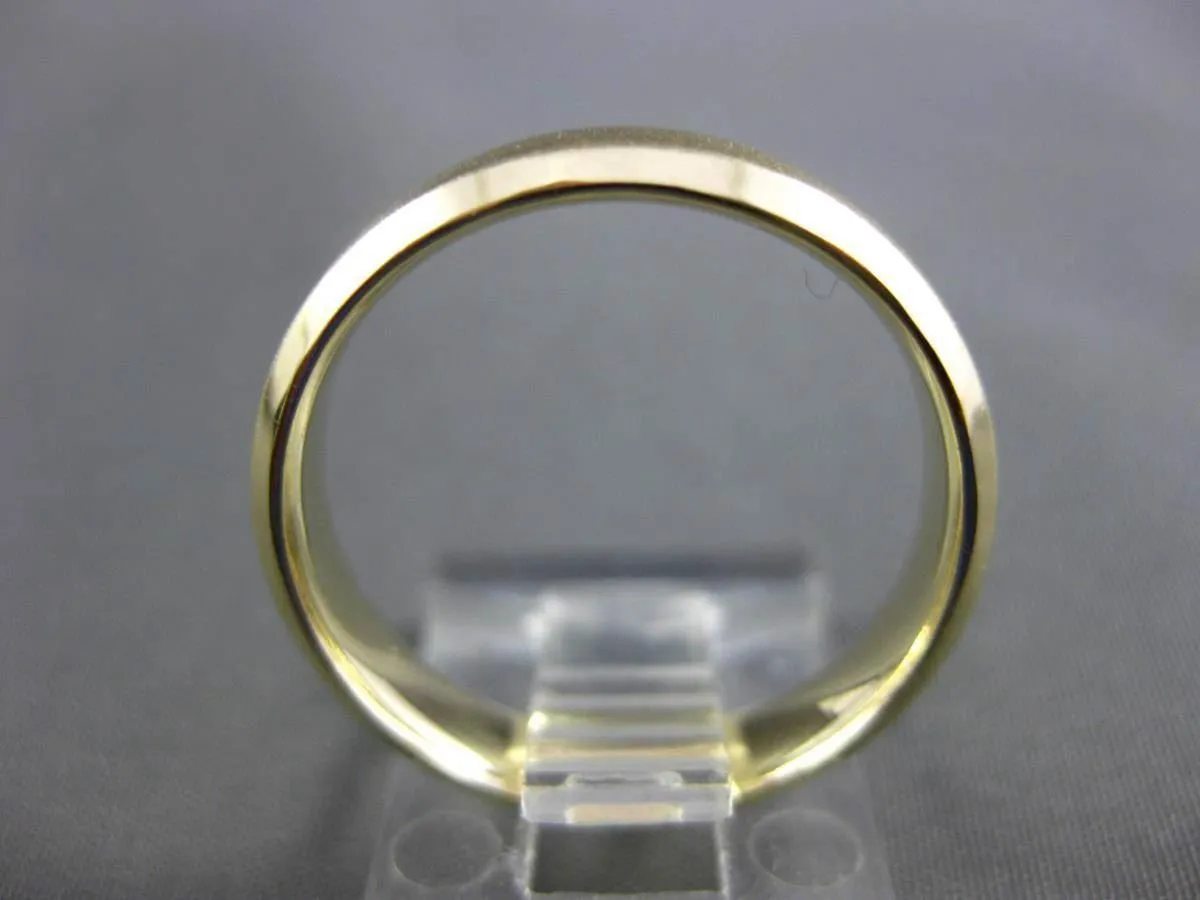 14KT YELLOW GOLD MATTE & SHINY CLASSIC WEDDING ANNIVERSARY BAND RING 4.5mm 23400