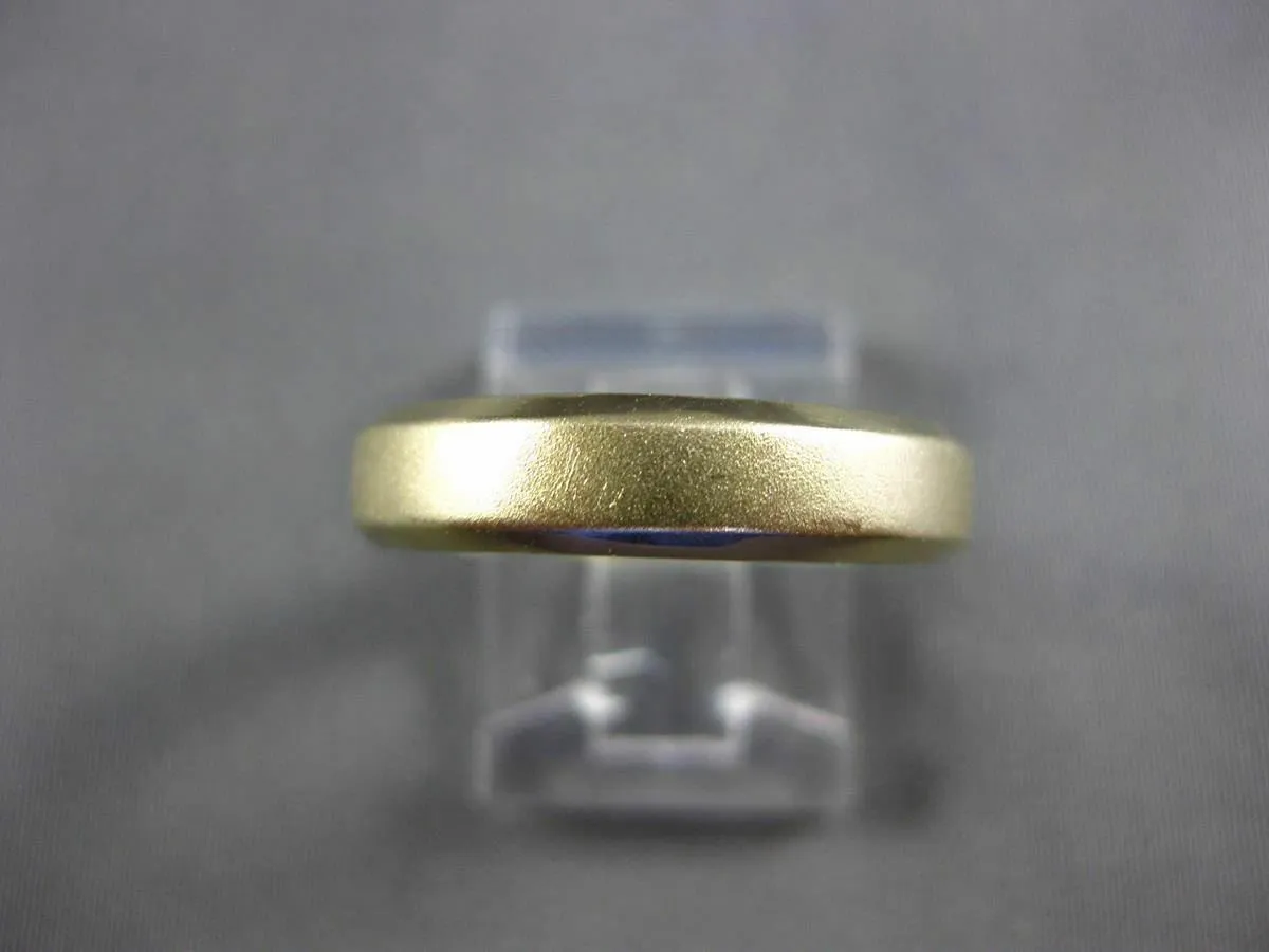 14KT YELLOW GOLD MATTE & SHINY CLASSIC WEDDING ANNIVERSARY BAND RING 4.5mm 23400