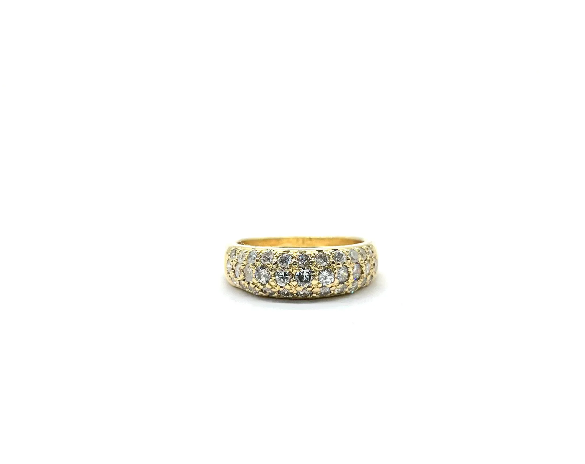 18k 1ctw Pave Diamond Dome Ring