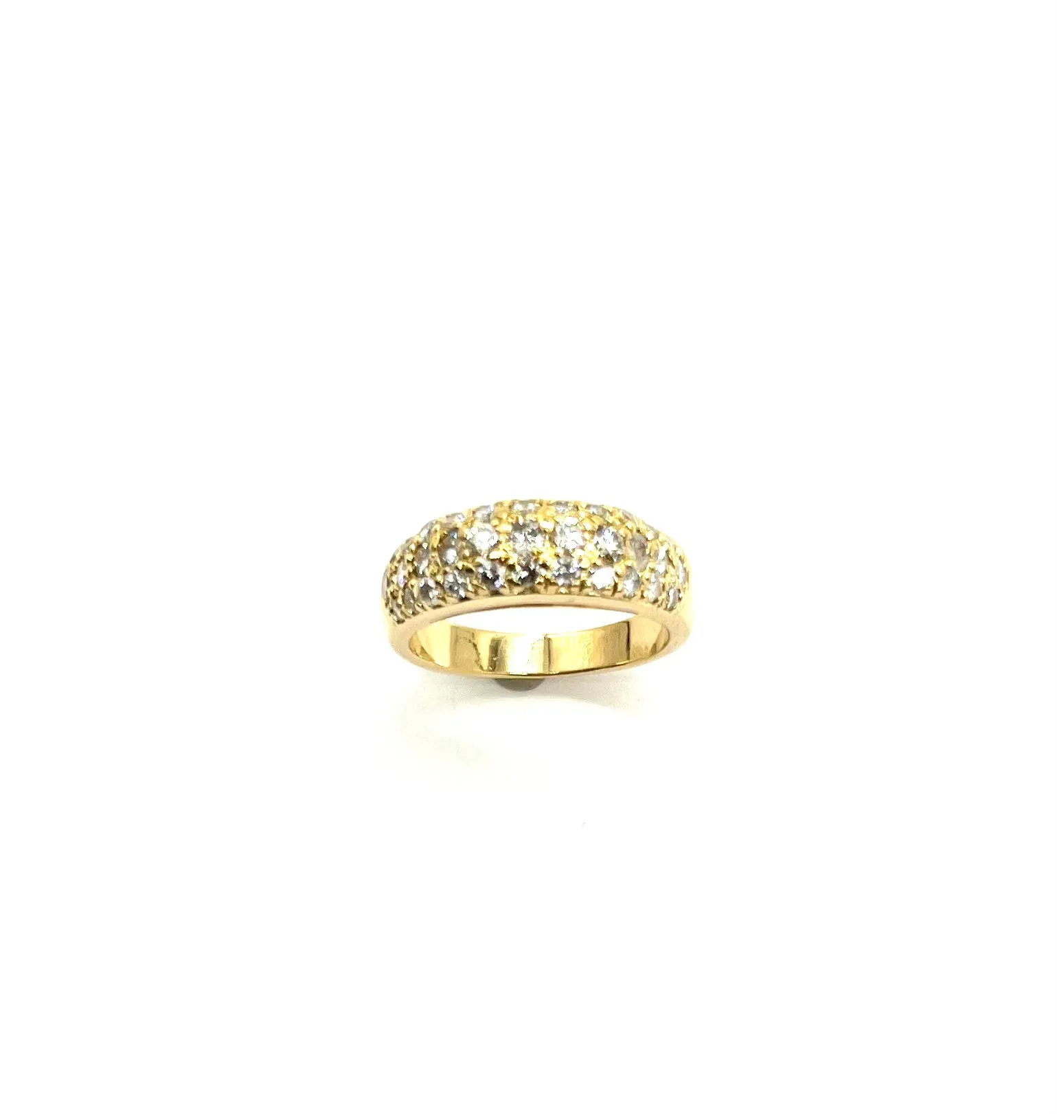 18k 1ctw Pave Diamond Dome Ring