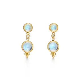 18K Double Drop Earrings