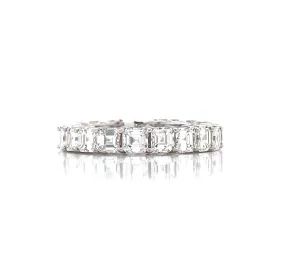 18K White Gold Ascher Diamond Eternity Band