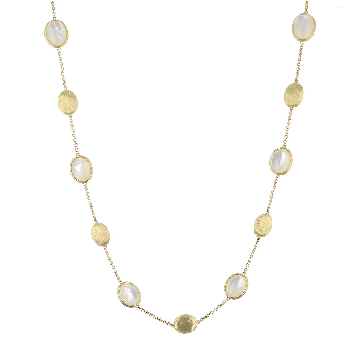 18K Yellow Gold and Mother of Pearl Short Necklace