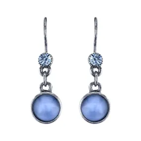 1928 Jewelry Light Sapphire Blue Crystal And Blue Moonstone Drop Earrings