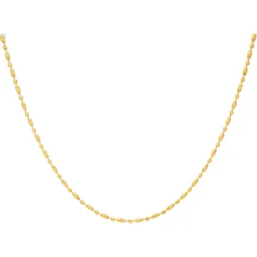 22K Yellow Gold 20in Oval Bead Chain (12 gms)