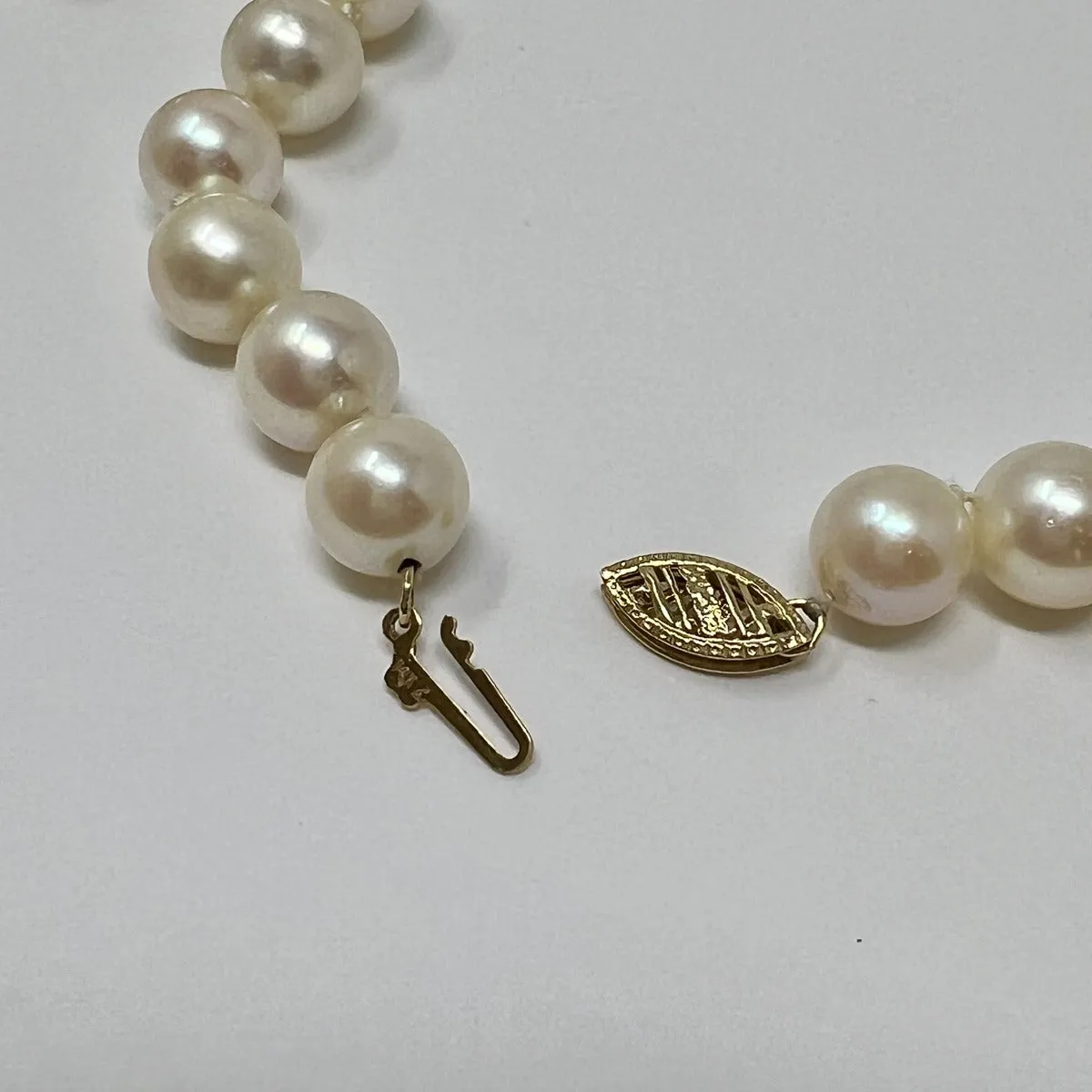 24" Freshwater Pearl Necklace with 14K Gold Filigree Clasp