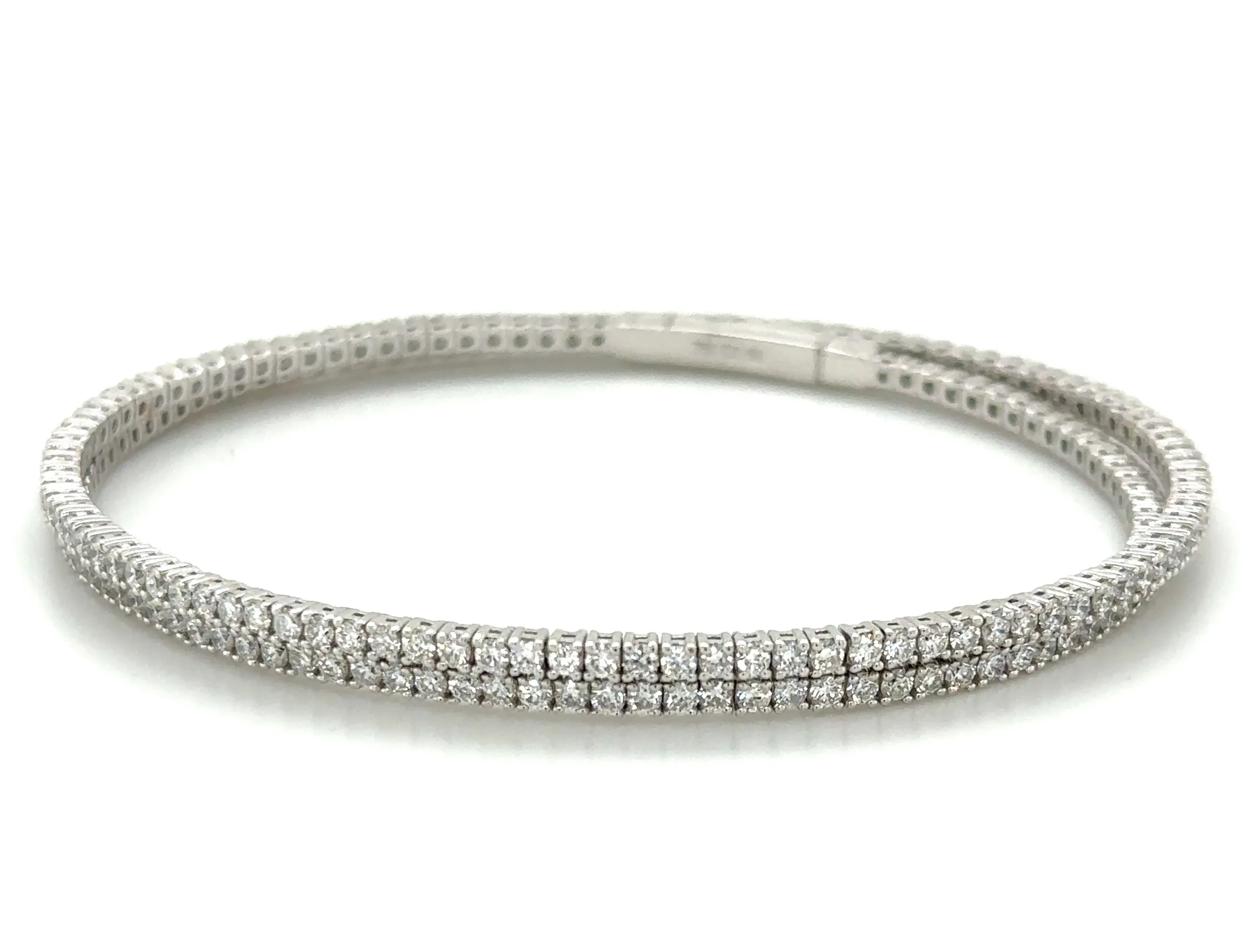 3.56ct tw Double Wrap Bracelet Diamond Bangle Bracelet