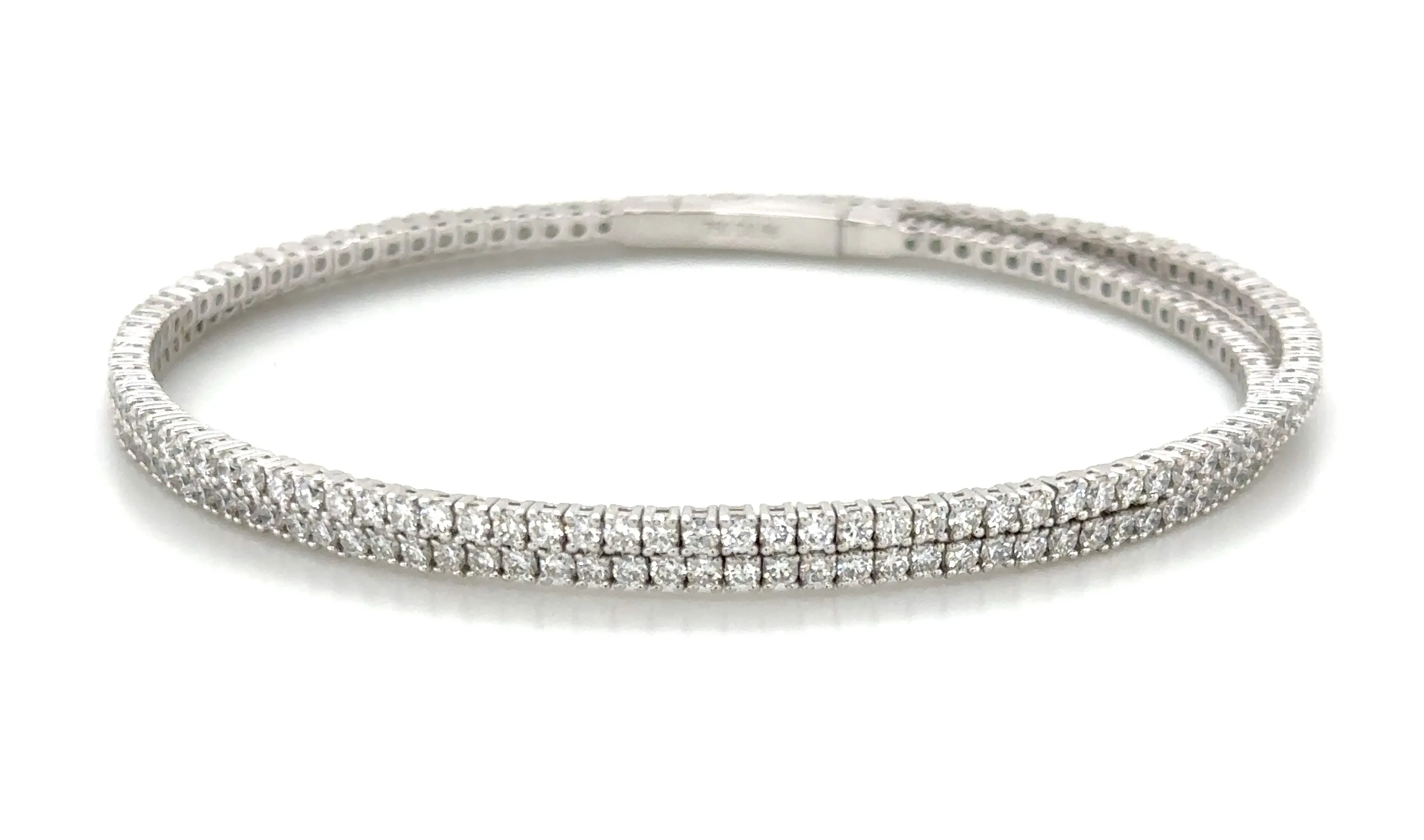 3.56ct tw Double Wrap Bracelet Diamond Bangle Bracelet