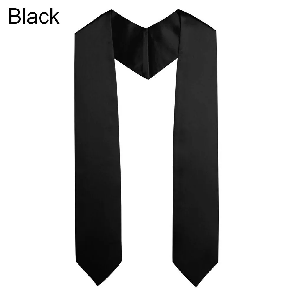 60'' long Graduation Decoration Accessories Unisex Adult Plain Graduation Stole for Academic Commencements Celebration Uniform