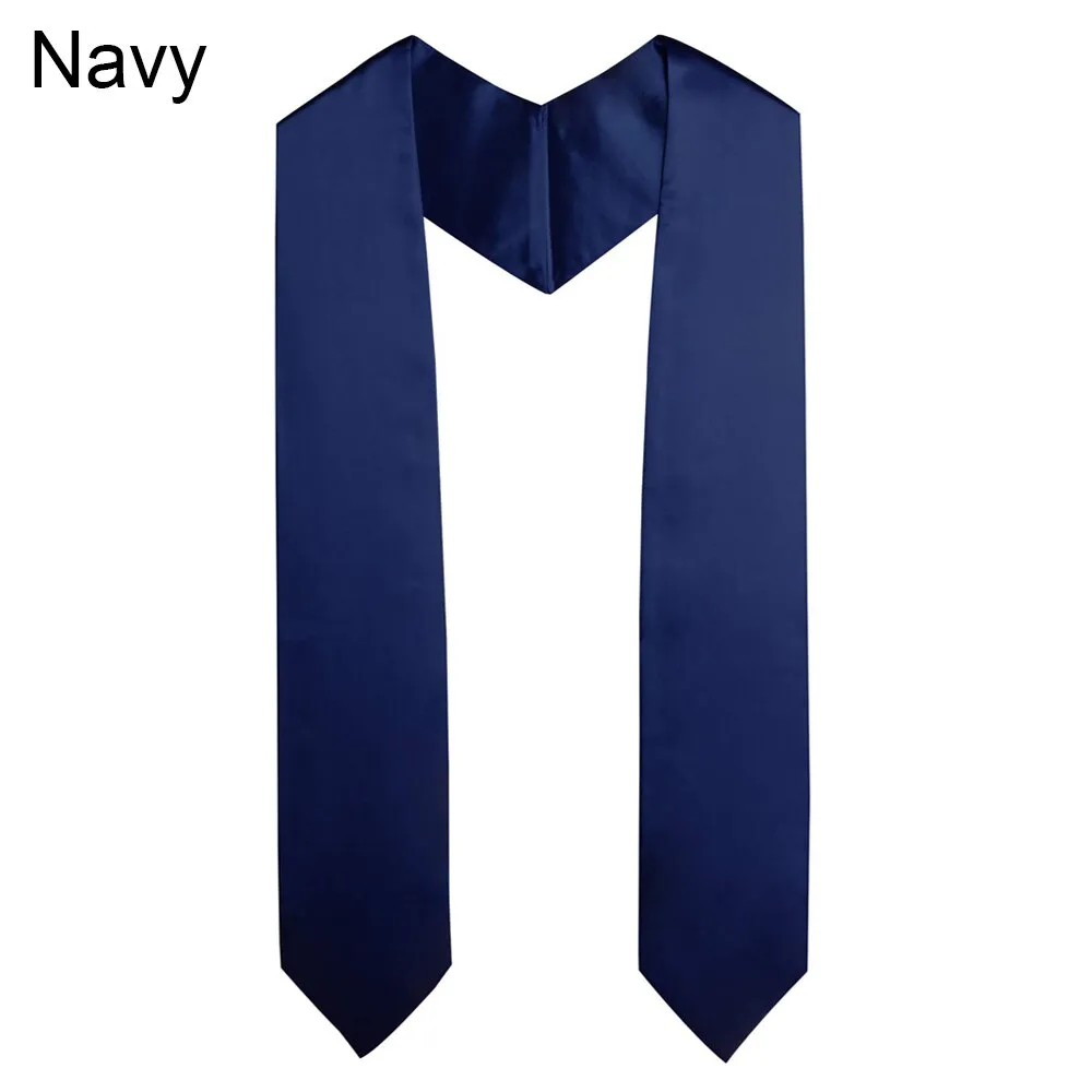 60'' long Graduation Decoration Accessories Unisex Adult Plain Graduation Stole for Academic Commencements Celebration Uniform