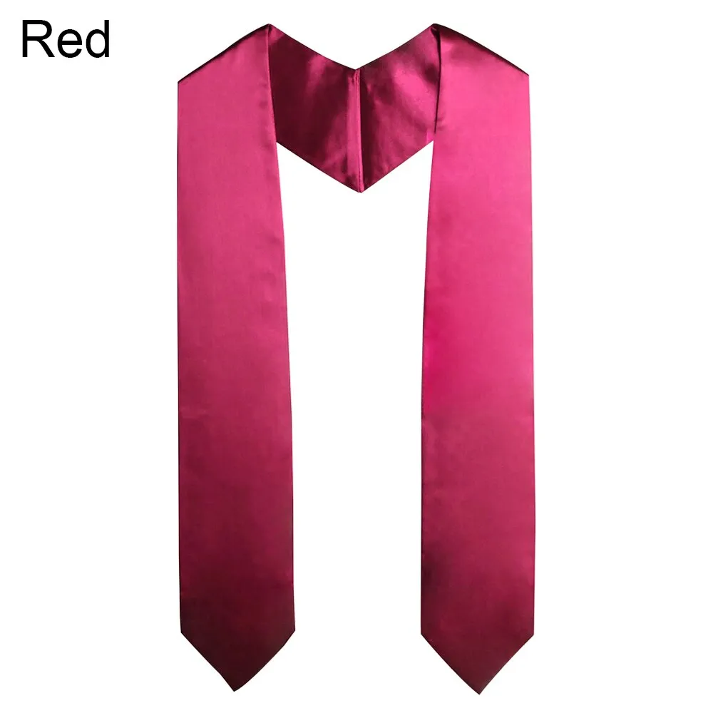 60'' long Graduation Decoration Accessories Unisex Adult Plain Graduation Stole for Academic Commencements Celebration Uniform