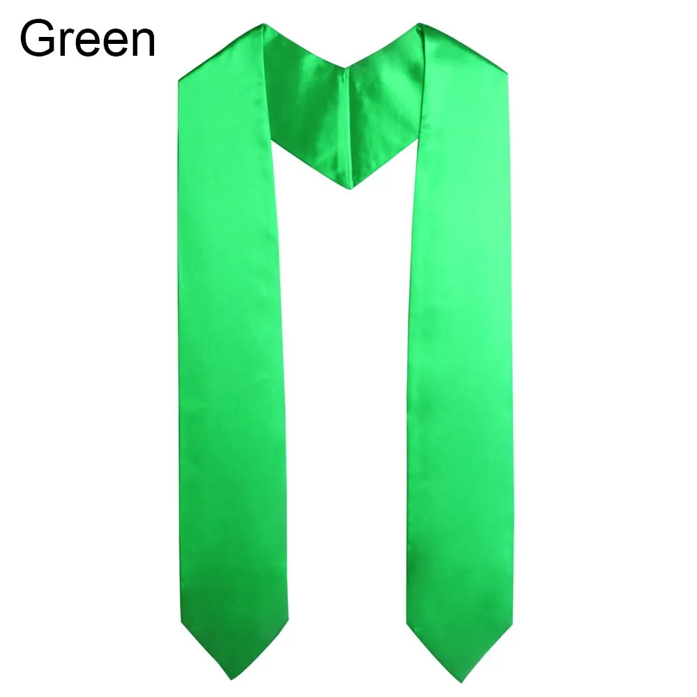 60'' long Graduation Decoration Accessories Unisex Adult Plain Graduation Stole for Academic Commencements Celebration Uniform