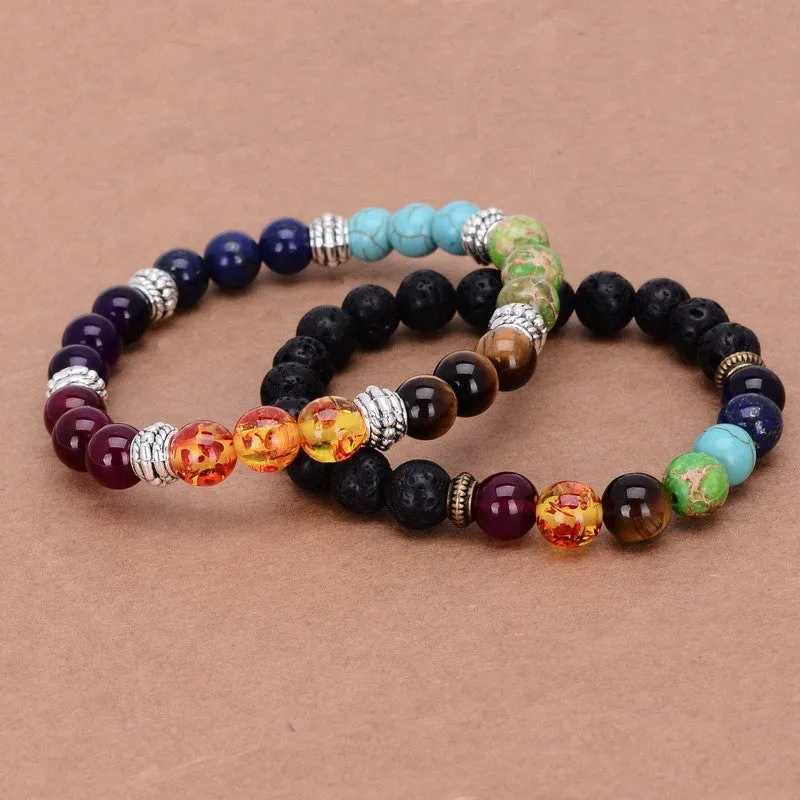 7 Chakra Crystal Natural Stone Bracelet