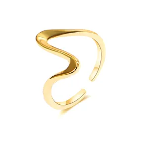 925 Silver Irregular Electrocardiogram Ring