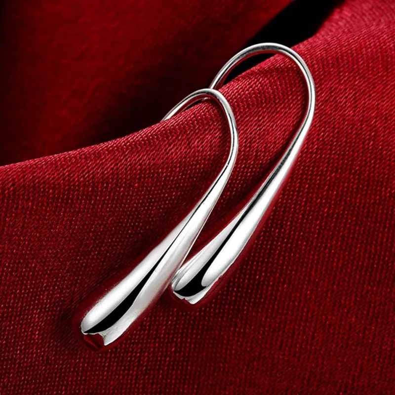 925 Silver Raindrop Dangle Earrings