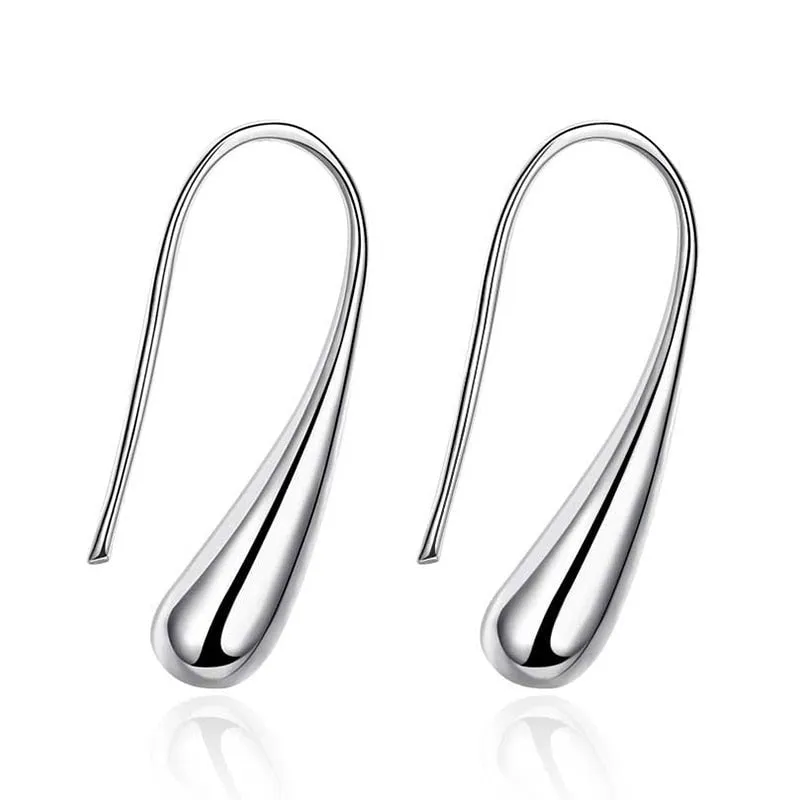 925 Silver Raindrop Dangle Earrings