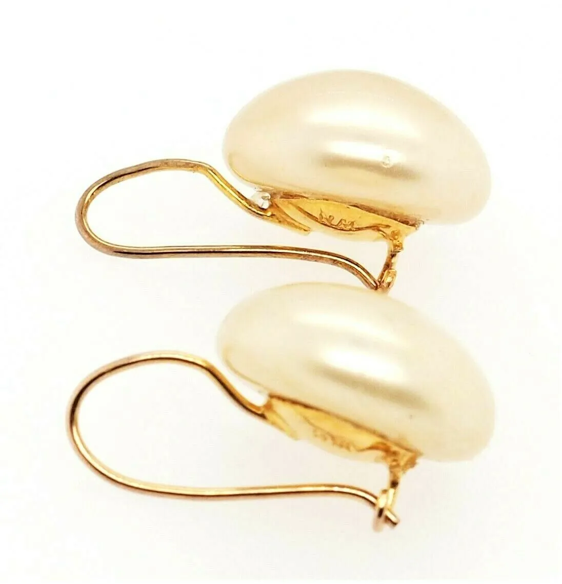 9ct Yellow Gold Pearl Drop/Dangle Earrings