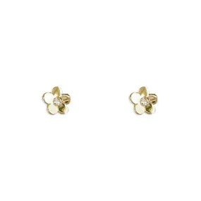 9ct Yellow Gold Small Daisy Stud Earrings