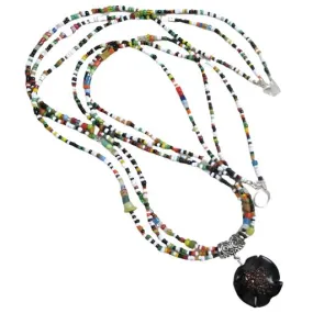 African Christmas Bead Handmade Necklace With Pendant