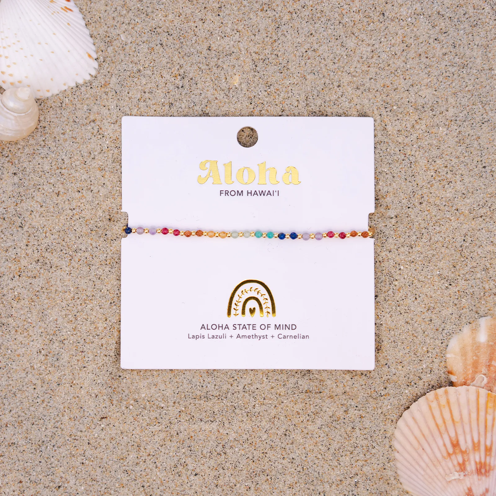 Aloha State of Mind 2mm Metal Accent Healing Bracelet