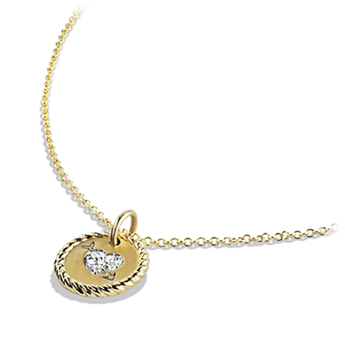 Angelika Maltese Pendant in 18K Yellow Gold with Pave Diamonds