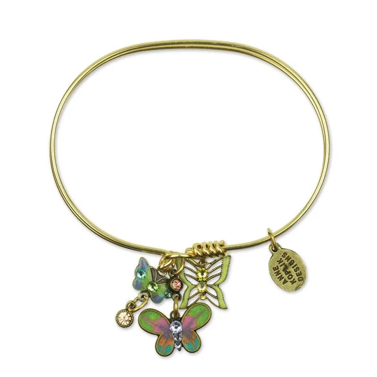 Anne Koplik Butterfly Fly Away Charm Bracelet