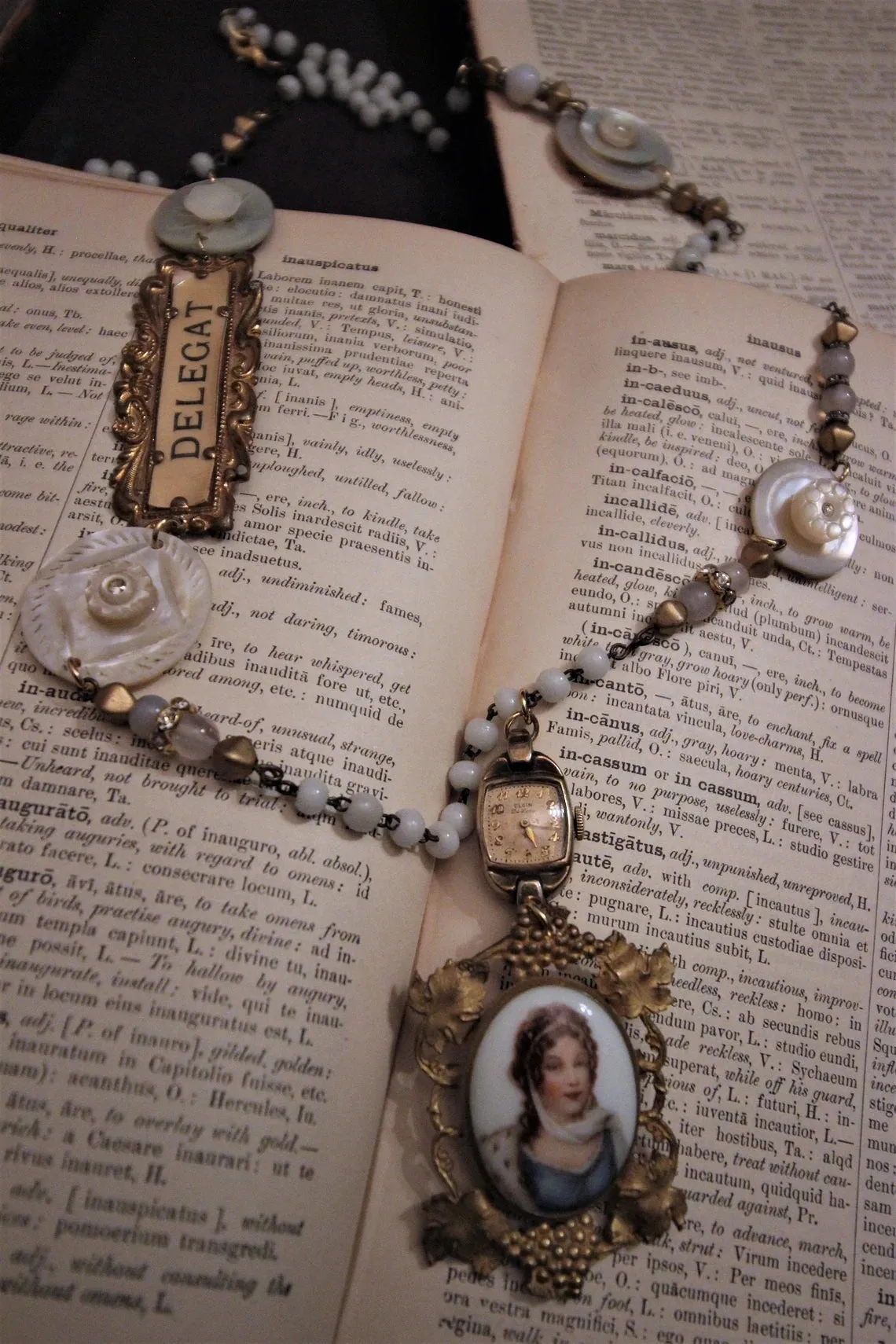 Antique Assemblage Portrait Necklace {One of a Kind}