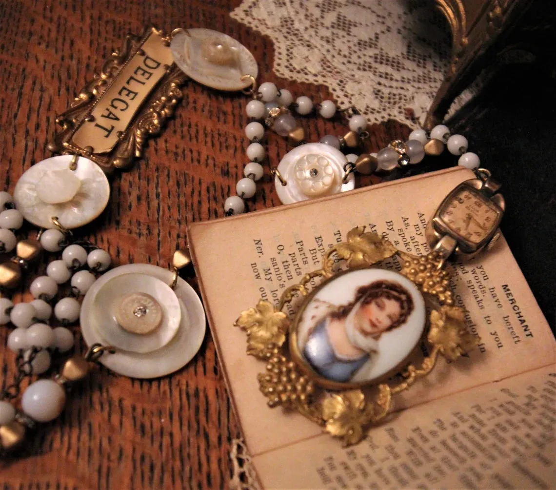 Antique Assemblage Portrait Necklace {One of a Kind}