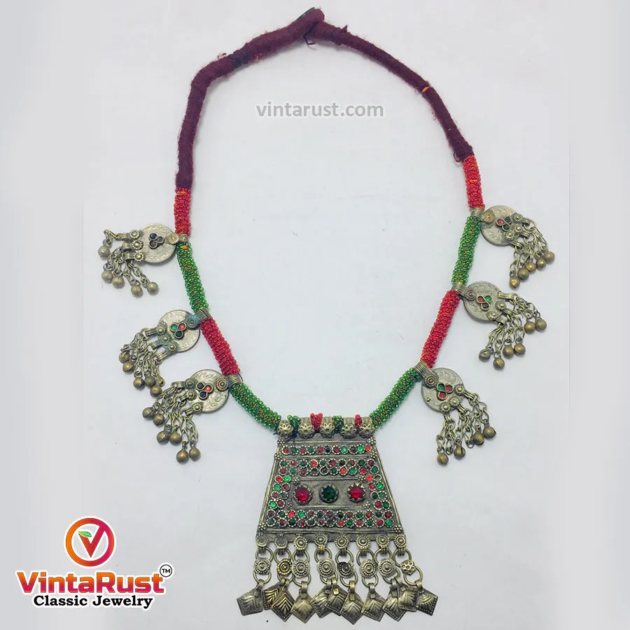 Antique Tribal Nomadic Beaded Necklace