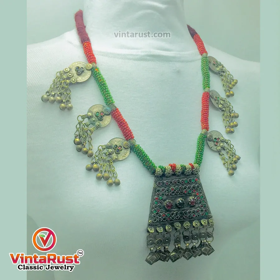 Antique Tribal Nomadic Beaded Necklace