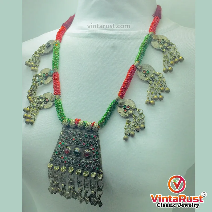 Antique Tribal Nomadic Beaded Necklace