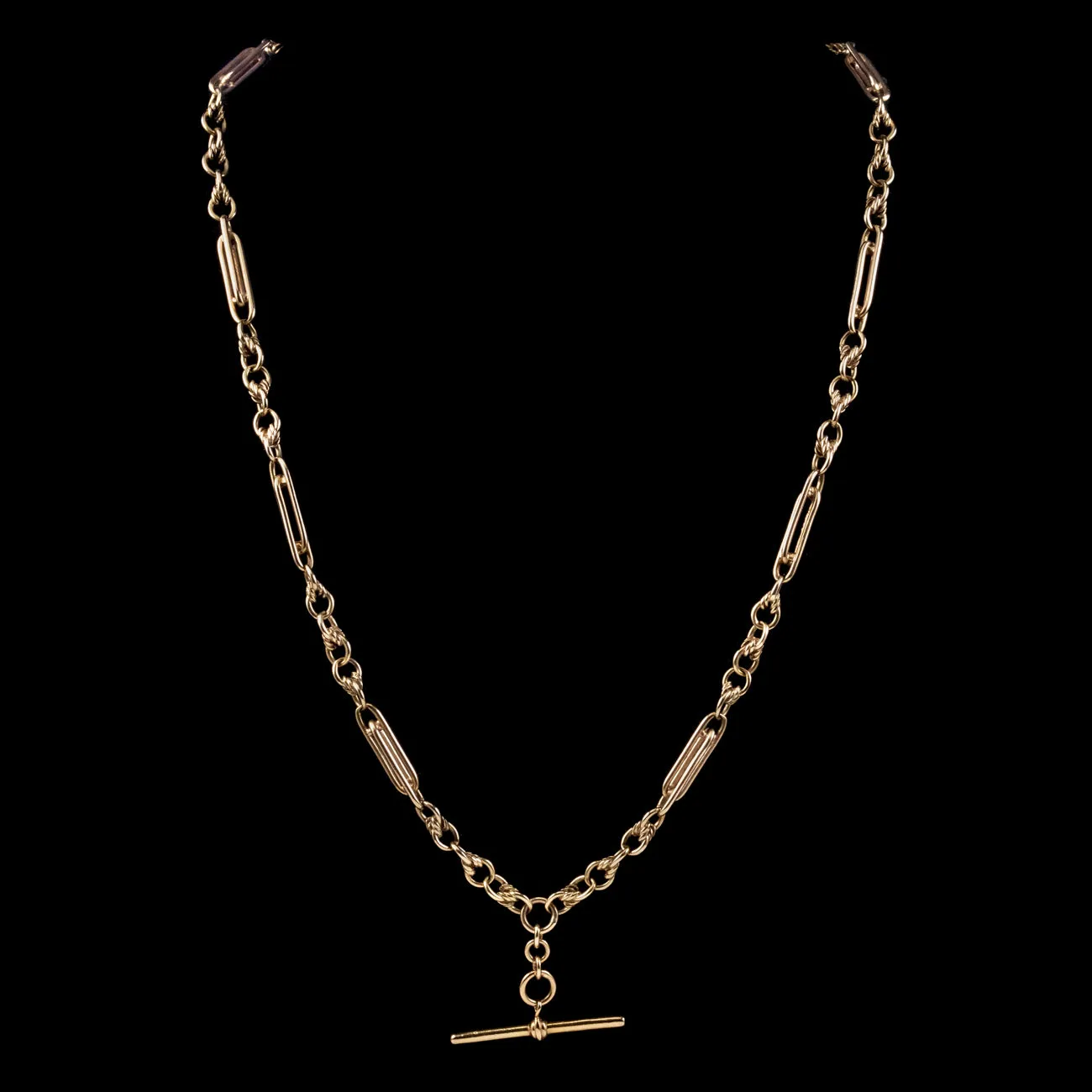 Antique Victorian Albert Chain 9ct Gold