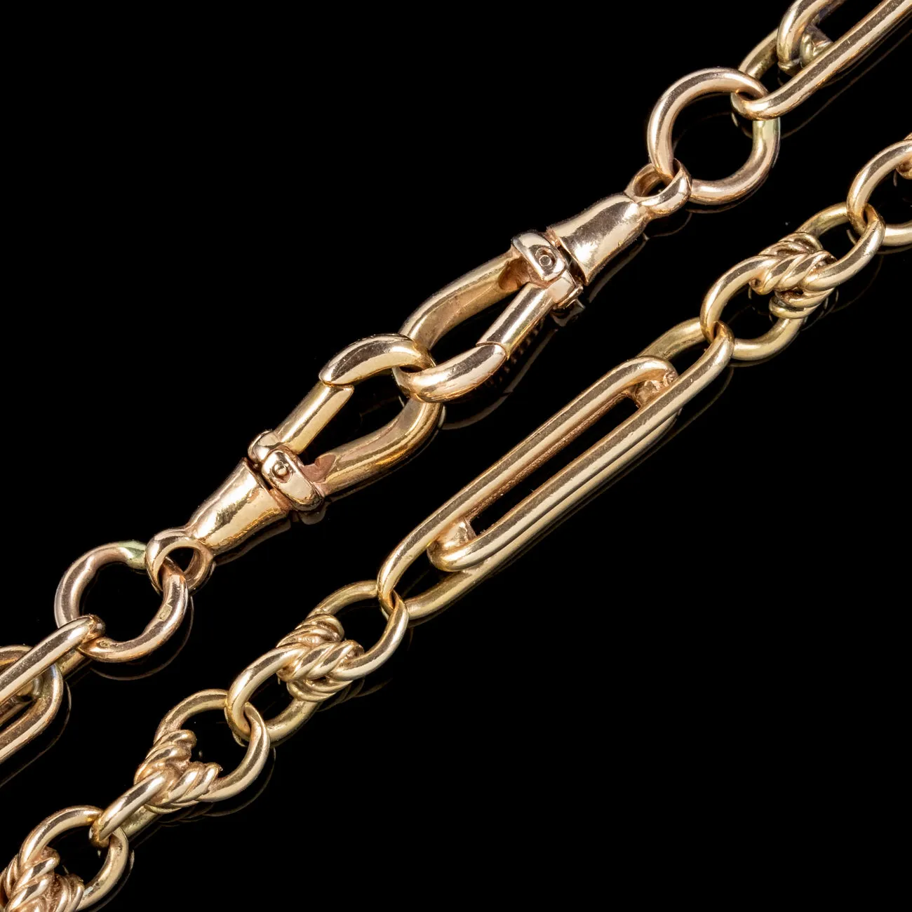 Antique Victorian Albert Chain 9ct Gold