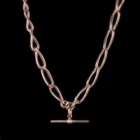 Antique Victorian Albert Chain 9Ct Rose Gold Circa 1900