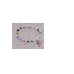 Baby Multi Coloured Rhodium Plated Bracelet