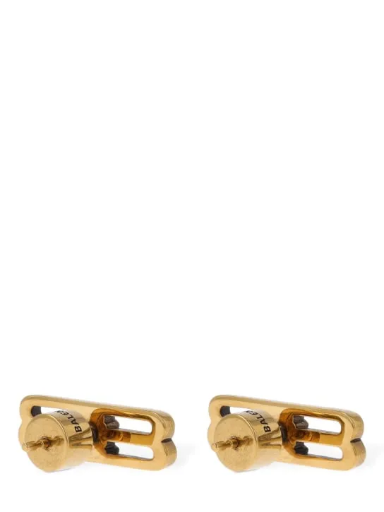 Balenciaga   BB Icon brass earrings 