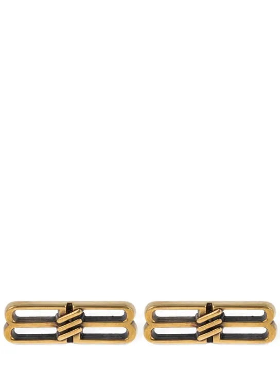 Balenciaga   BB Icon brass earrings 