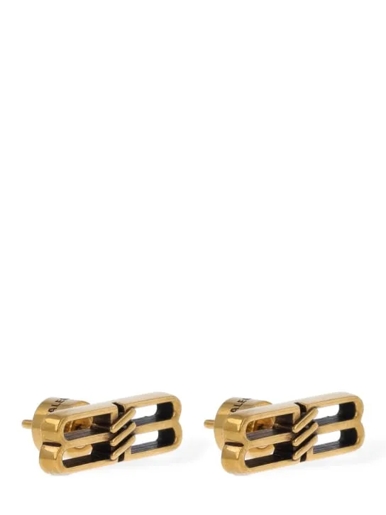 Balenciaga   BB Icon brass earrings 