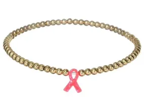 bara boheme | Cancer awareness Opal on Gold Filled Ball Beaded Bracelet