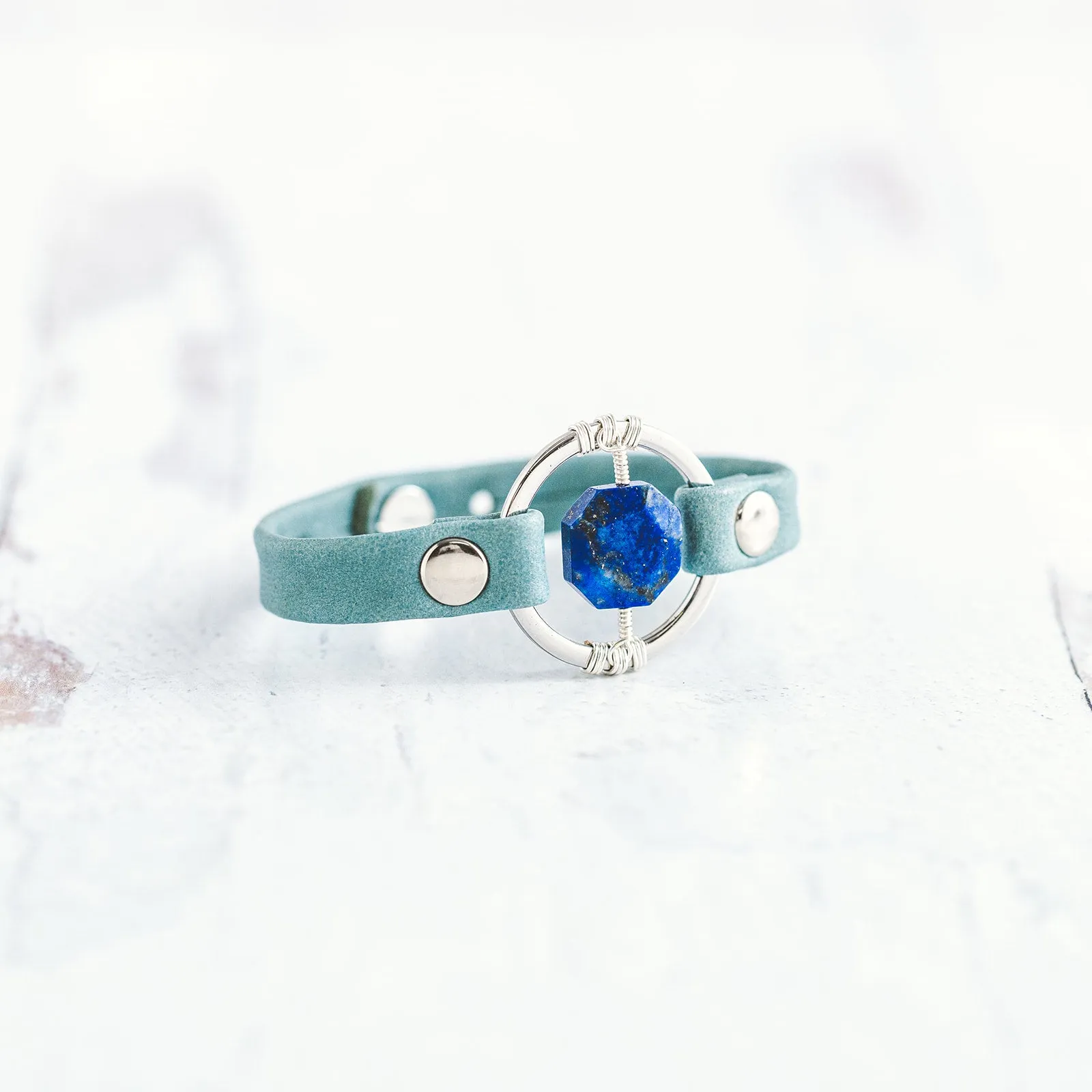 Be the Light Bracelet - Silver & Sky Blue - Lapis Lazuli